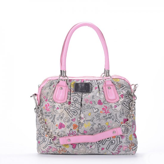 Coach Poppy Signature Medium Pink Grey Satchels EXB | Women